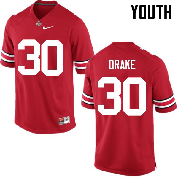 Ohio State Buckeyes #30 Jared Drake Youth High School Jersey Red OSU92541